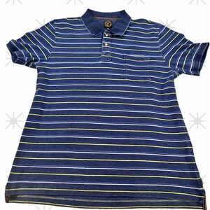 Fat Face‎ Men's XL Blue Striped Polo Shirt Short Sleeve Casual